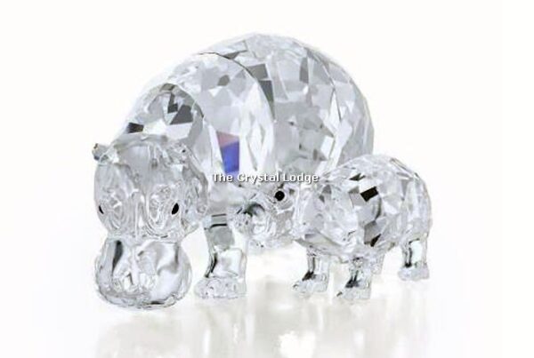 Swarovski_Hippo_mother_and_baby_51359200 | The Crystal Lodge