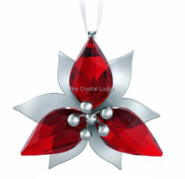 Swarovski_Christmas_ornament_poinsettia_silver_5064278 | The Crystal Lodge