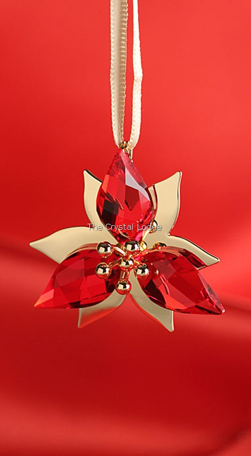 Swarovski_Christmas_ornament_poinsettia_gold_5064281 | The Crystal Lodge