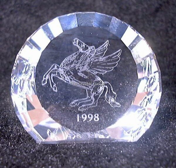 Swarovski_SCS_Paperweight_1998_Pegasus_USA_60mm_disc_9409 060 000 | The Crystal Lodge