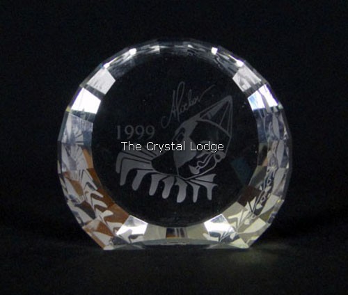 Swarovski_SCS_Paperweight_1999_Pierrot_60mm_disc_241874 | The Crystal Lodge