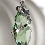 Swarovski_ornament_leaf_peridot_silver_shade_1144686 | The Crystal Lodge
