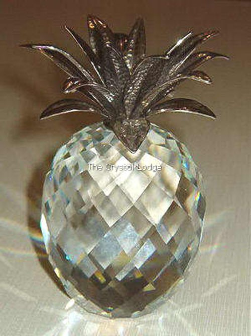 Swarovski_pineapple_rhodium_large_hammered_leaves_010044 | The Crystal Lodge