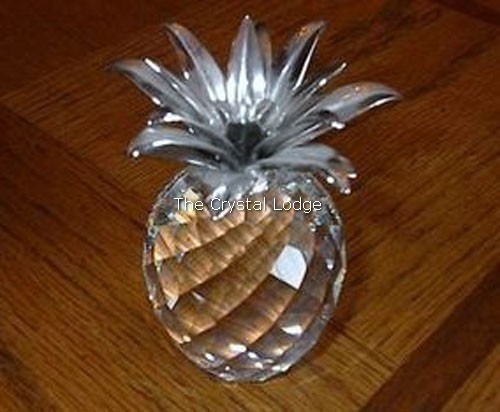Swarovski_pineapple_rhodium_large_smooth_leaves_010044 | The Crystal Lodge