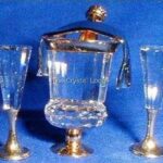 Swarovski_sparkling_wine_cooler_and_flutes_gold_191586 | The Crystal Lodge