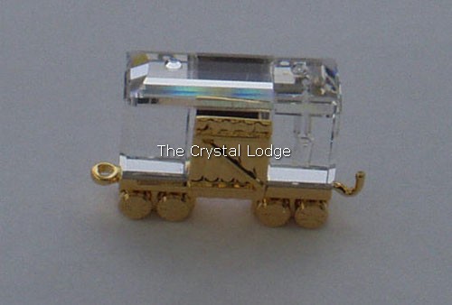 Swarovski_toy_train_freight_car_ gold_219194 | The Crystal Lodge