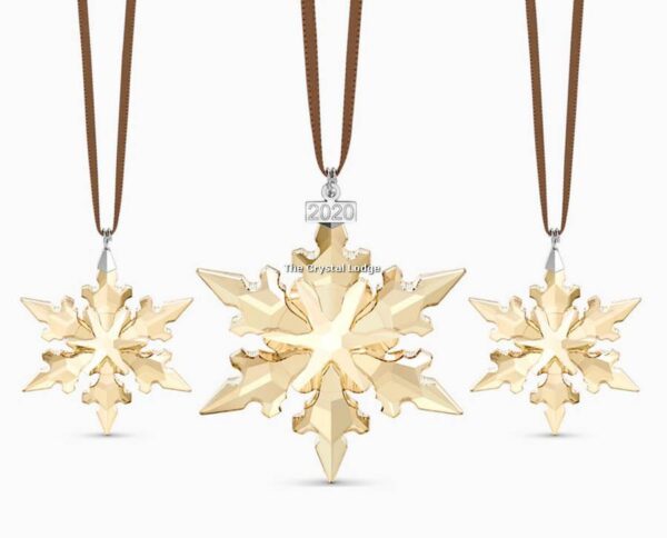 Swarovski_Christmas_ornament_2020_set_gold_festive_5591360 | The Crystal Lodge
