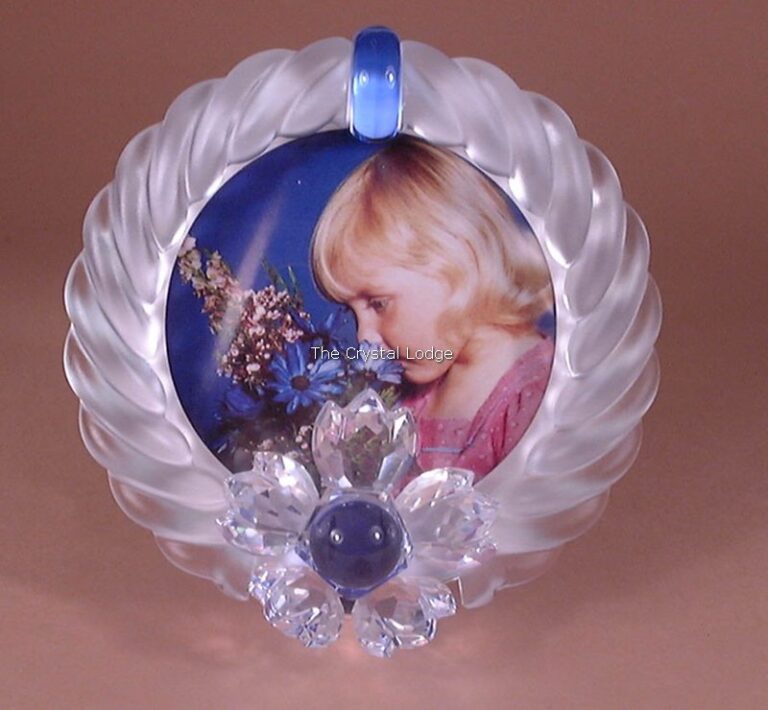 SWAROVSKI PICTURE FRAME BLUE FLOWER 207892 The Crystal Lodge
