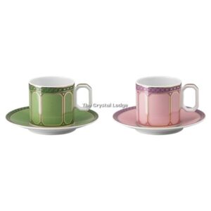 Swarovski_Signum_espresso_set_Porcelain_pink_green_5640052 | The Crystal Lodge