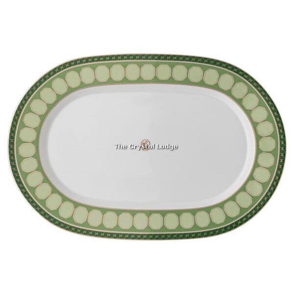 Swarovski_Signum_platter_plate_Porcelain_large_green_5635504 | The Crystal Lodge