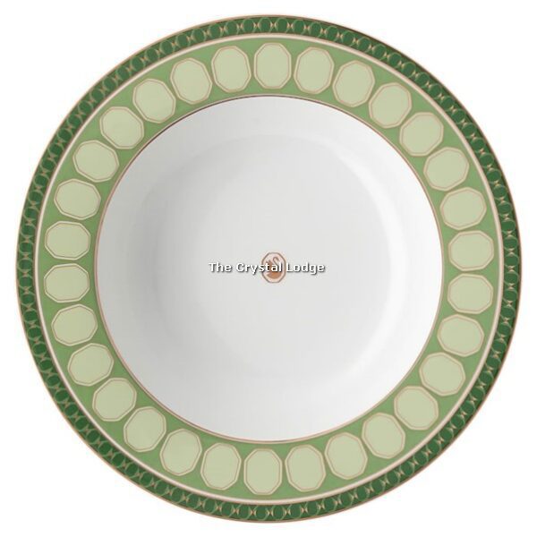 Swarovski_Signum_soup_plate_Porcelain_green_5635525 | The Crystal Lodge