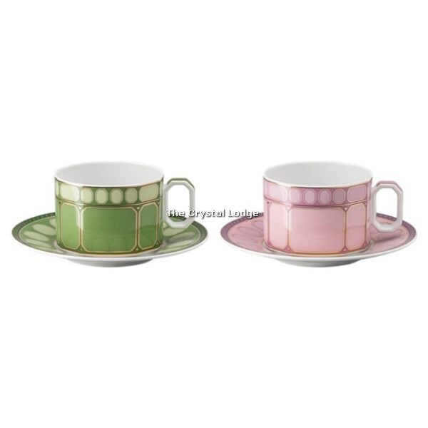 Swarovski_Signum_teacup_set_Porcelain_pink_green_5640063 | The Crystal Lodge