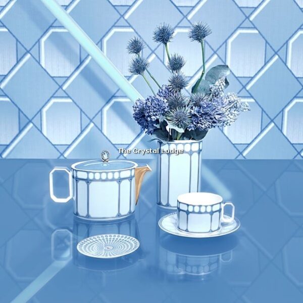 Swarovski_Sigum_teacup_set_Porcelain_blue_yellow_5640064 | The Crystal Lodge