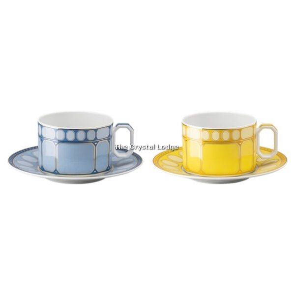 Swarovski_Sigum_teacup_set_Porcelain_blue_yellow_5640064 | The Crystal Lodge