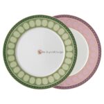 Swarovski_plate_set_porcelain_medium_pink_green_ 5640062 | The Crystal Lodge