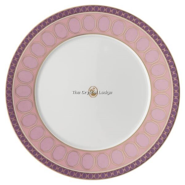 Swarovski_plate_set_porcelain_medium_pink_green_ 5640062 | The Crystal Lodge