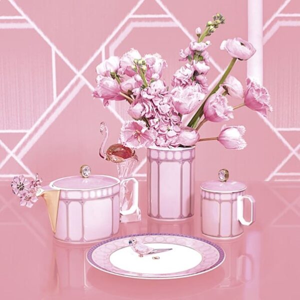 Swarovski_Signum_dinner_plate_porcelain_pink_5648488 | The Crystal Lodge