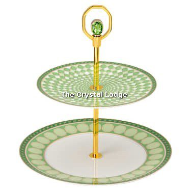 Swarovski_Rosenthal_Signum_etagere_cake_stand_2tier_green_5706883 | The Crystal Lodge
